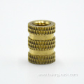 m2 straight knurled brass insert